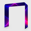 Square Shape Tension Fabric Display Arch With Header