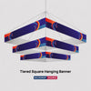 Tiered Square Hanging Banner