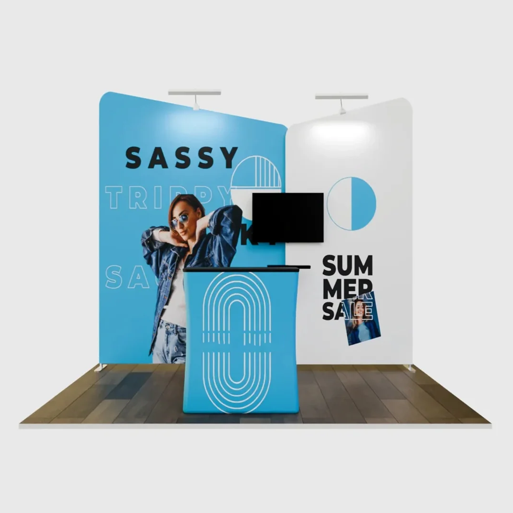 3x3m Twin Inclined Wall Booth Kit