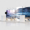3x6m Backlit SEG Booth Kit with TV Mount, Tables & LED Counters