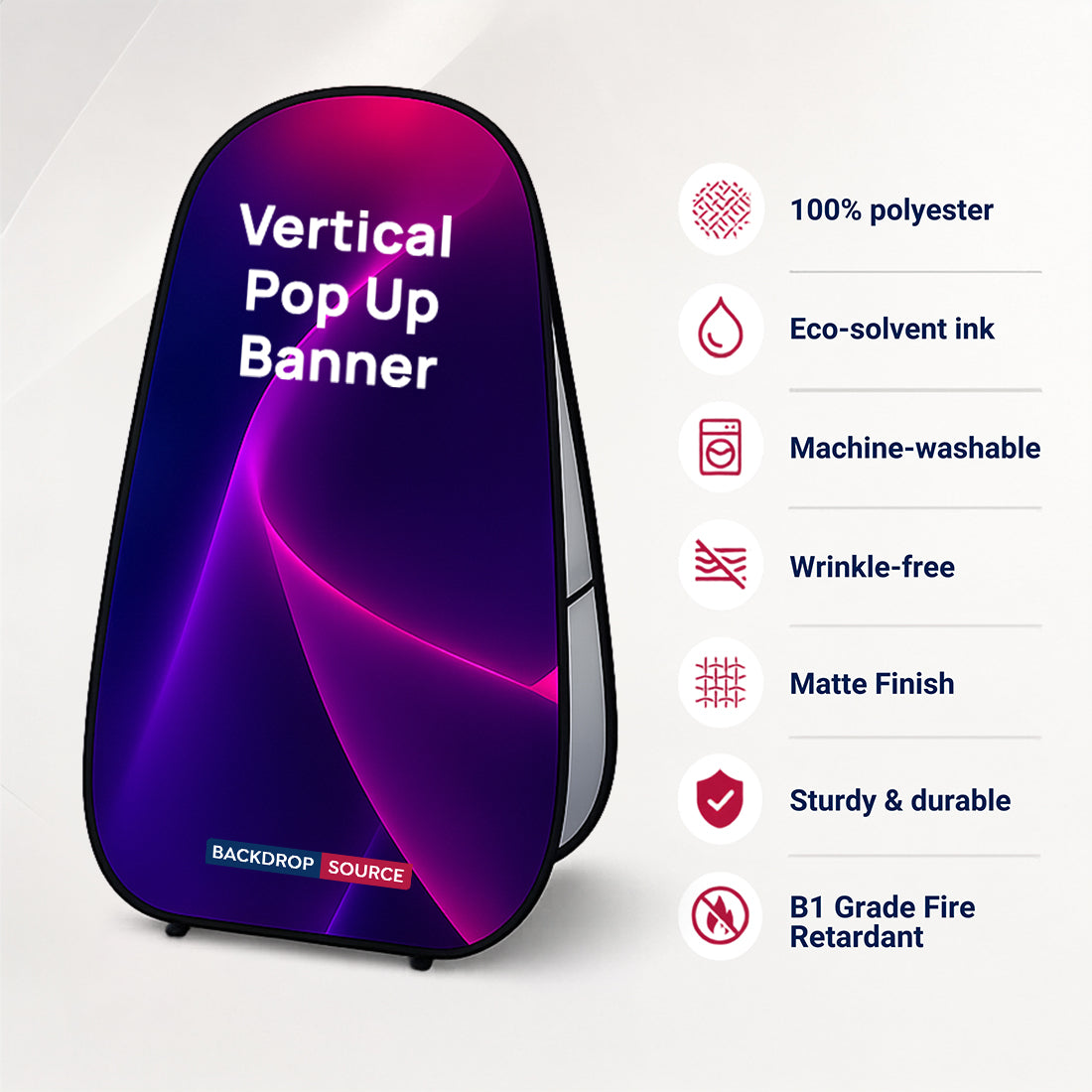 Vertical Pop Up Banners ( Double Side Printed)