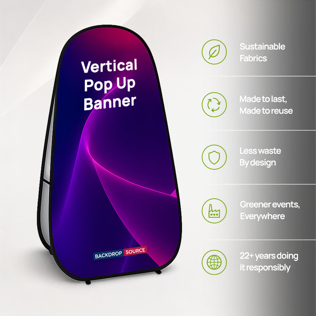 Vertical Pop Up Banners ( Double Side Printed)