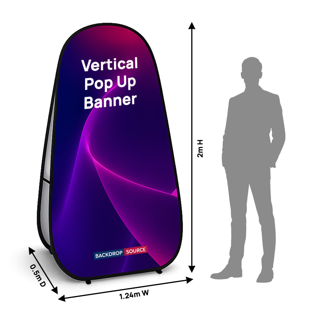 Vertical Pop Up Banners ( Double Side Printed)