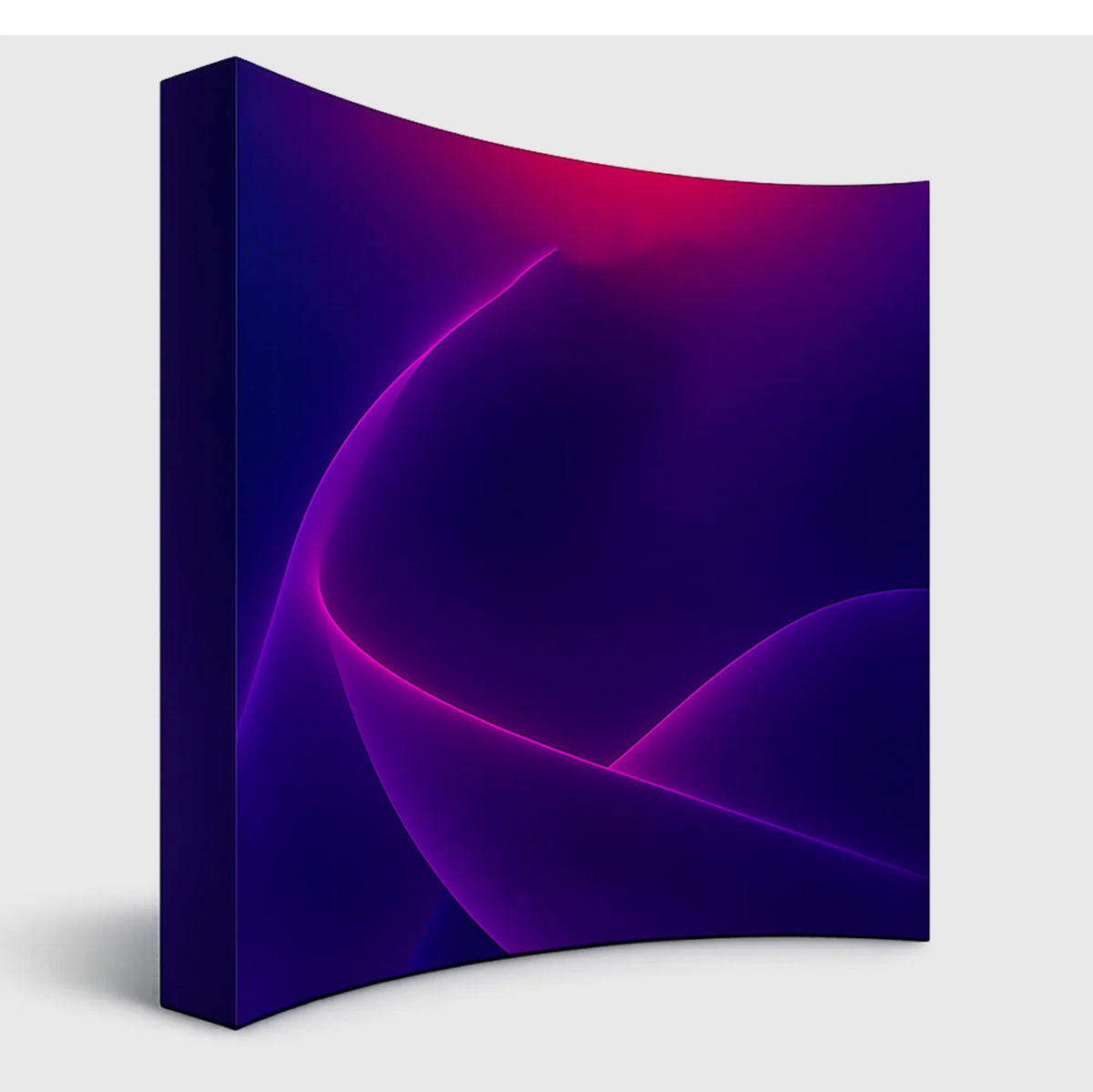Fabric Pop Up Curved Velcro Media Wall