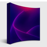 Fabric Pop Up Curved Velcro Media Wall
