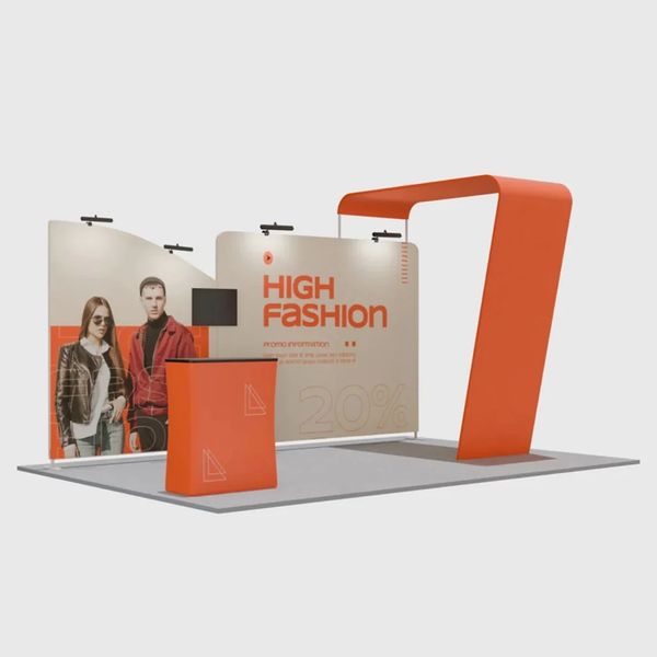 6x3m Straight Backdrop with Arch Exhibition Kit