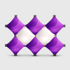 Double X Fabric GeoMetrix Pop Up Grid Display
