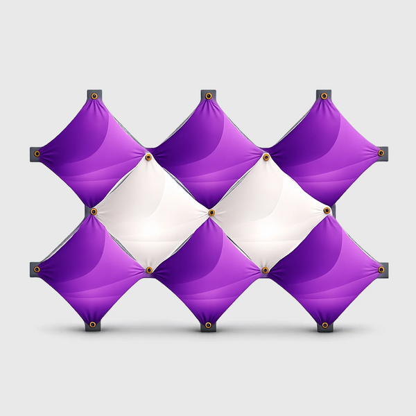 Double X Fabric GeoMetrix Pop Up Grid Display