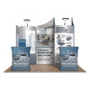 Magnetic Straight & Slope Fabric Banner Stand Exhibition Kit with Pop-Up Booth - front view