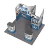 Magnetic Straight & Slope Fabric Banner Stand Exhibition Kit with Pop-Up Booth - top view