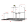 Magnetic Fabric Banner Stand & Pop-Up Booth Exhibition Kit - frame dimensions