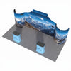 Magnetic Fabric Banner Stand Exhibition Kit with Oval Header & Pop-Up Booths - top view