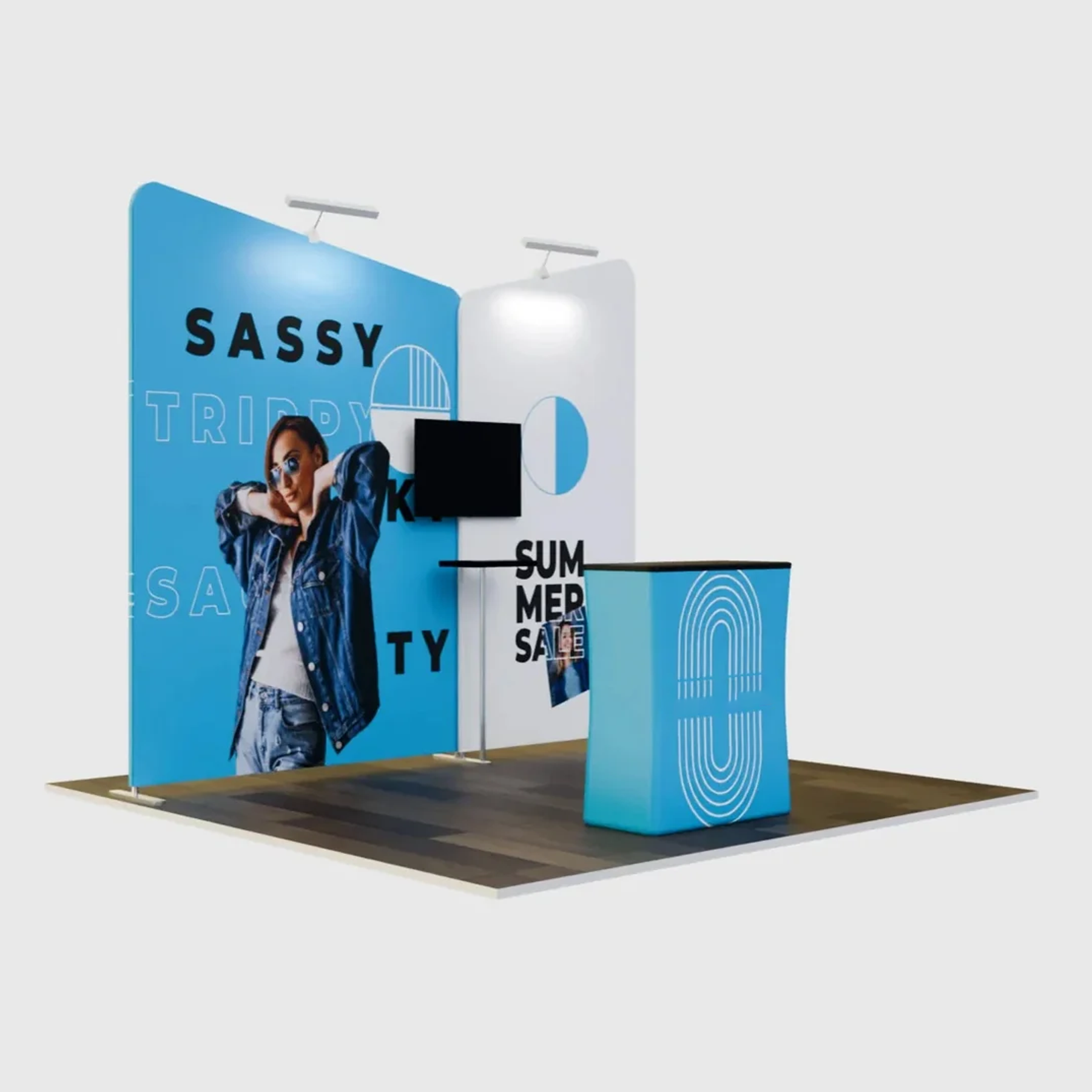 3x3m Twin Inclined Wall Booth Kit