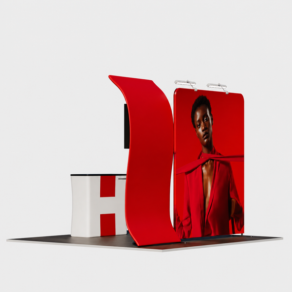 3x3m Curved Tension Fabric Backwall Display