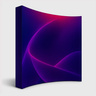 Fabric Pop Up Curved Velcro Media Wall