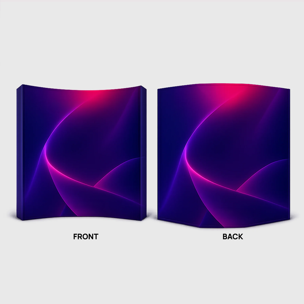 Fabric Pop Up Curved Velcro Media Wall