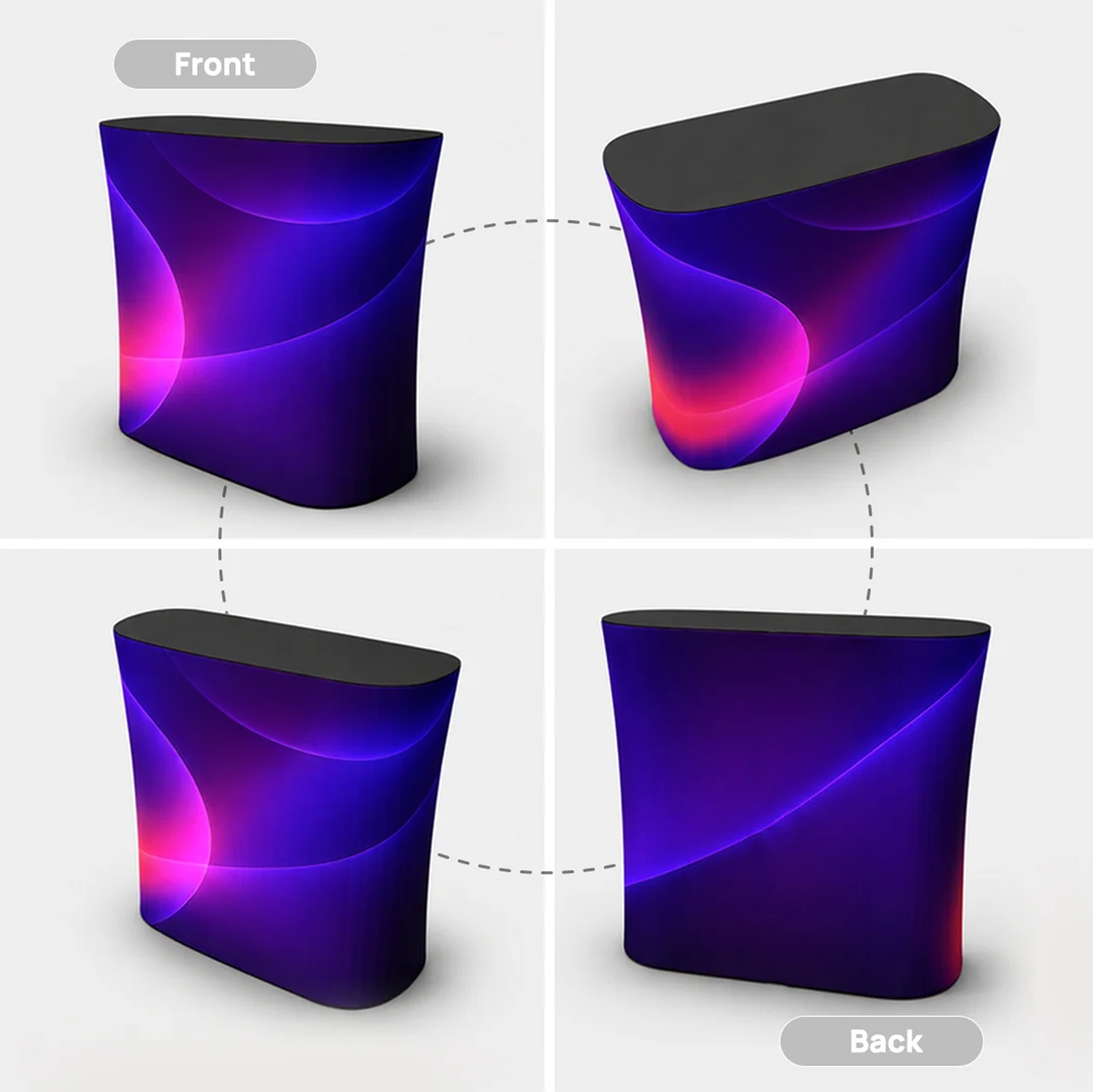 Rectangle Fabric Display Counter (For Podium & Booth Exhibitions)