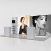 3x6m Backlit SEG Booth Kit with TV Shelving & 2 LED Counters