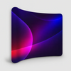3x3m Curved Tension Fabric Backwall Display