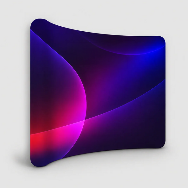 3x3m Curved Tension Fabric Backwall Display