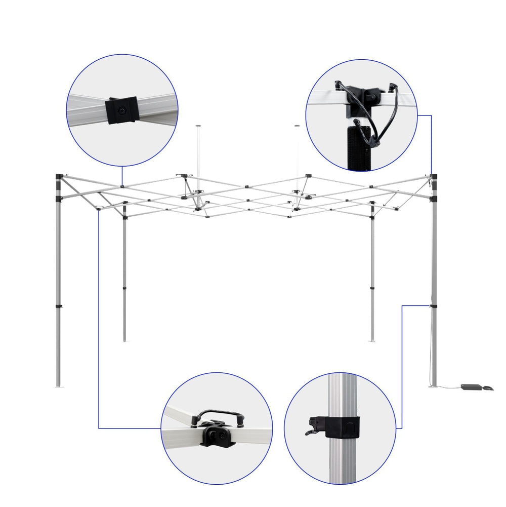 Lighted Canopy Tent – 4.5m x 3m (LED Frame)