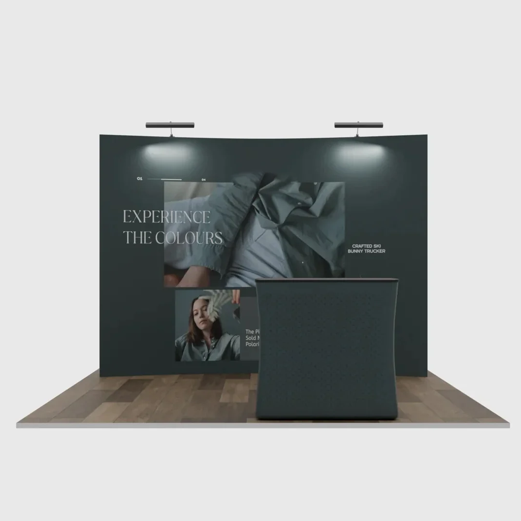 3x3m Curved Popup Exhibit Pro 3-in-1 Display Kit with Illume Lights