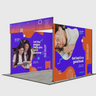 3m Folding SEG Booth Kit with Sidewalls & Header Band