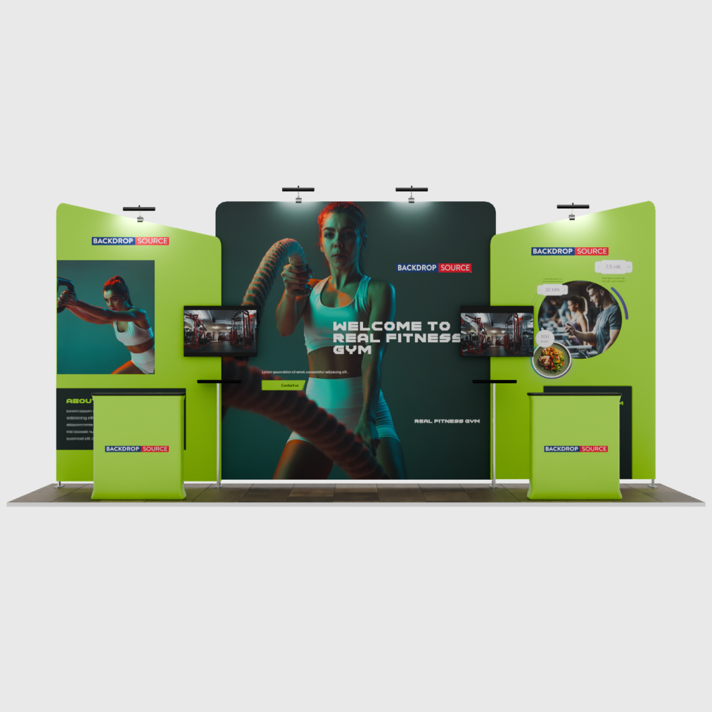 Portable Exhibit Display 6m - Model 6