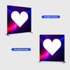 Straight Tension Fabric Media Wall – Heart Cutout