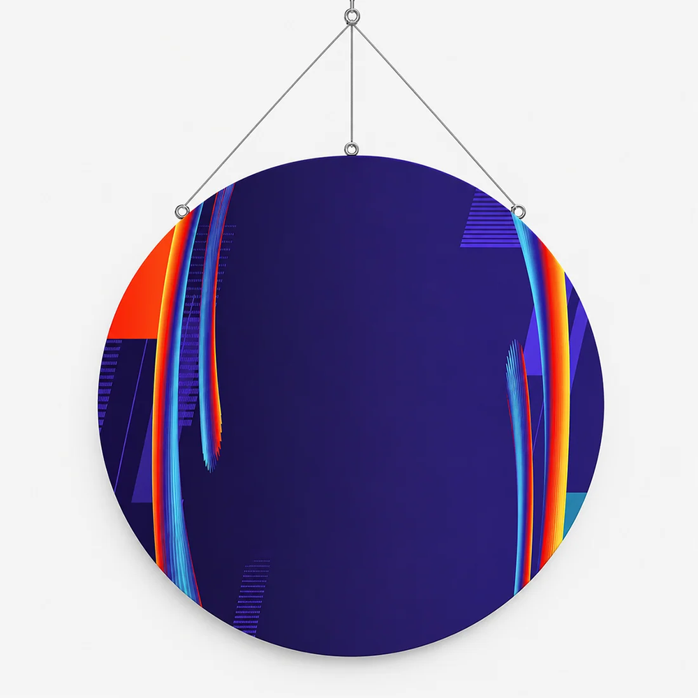 Vertical Hanging Disc Banner