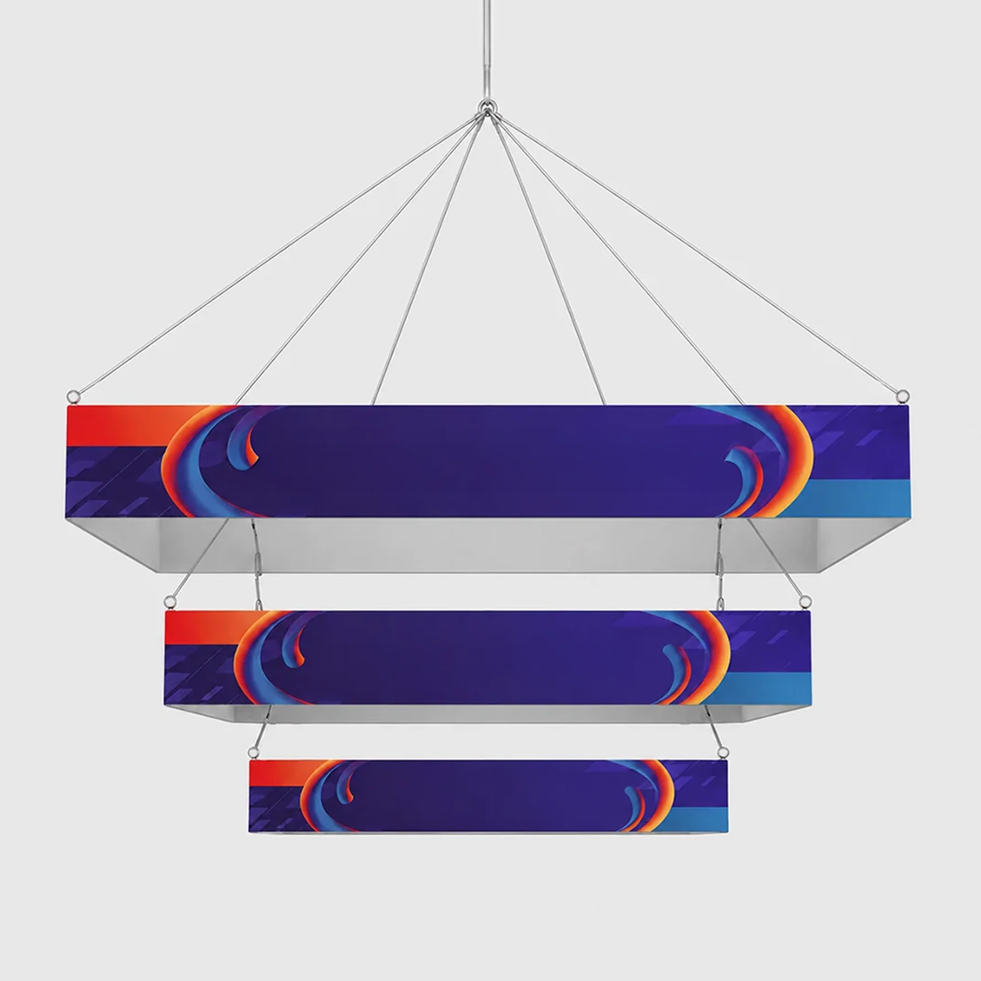 Tiered Square Hanging Banner