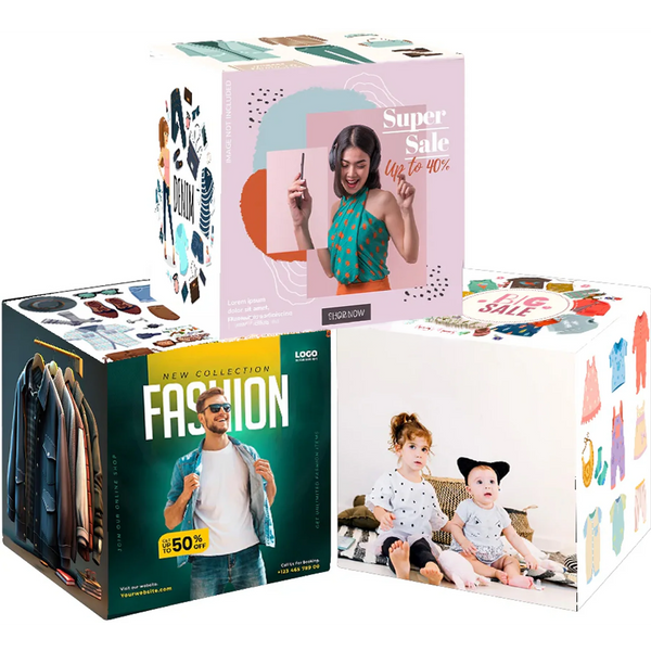 3 Sets of Stretch Fabric Displays for Product Showcase