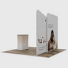 3x3m Booth Kit with Wide Straight Wall & Inclined Side Panel