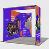 3m Folding SEG Booth Kit with 4-Panel Backwall & L-Arch