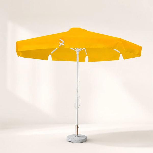 Round Market Umbrellas With Valances – 3m x 3m