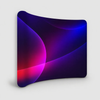 Curved Tension Fabric Portable Media Wall