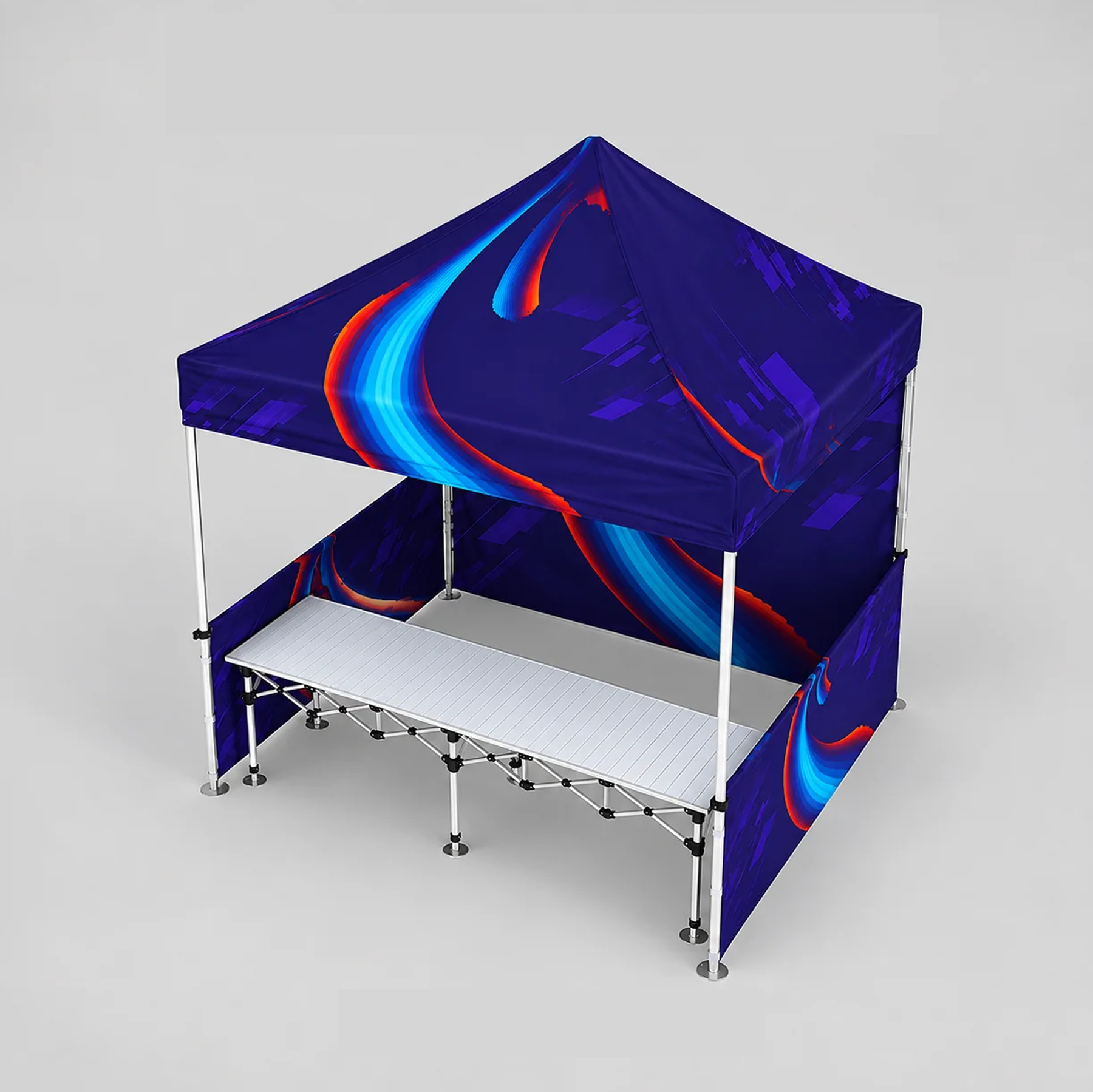3m x 3m Fabric Event Tent with Folding Counter Table