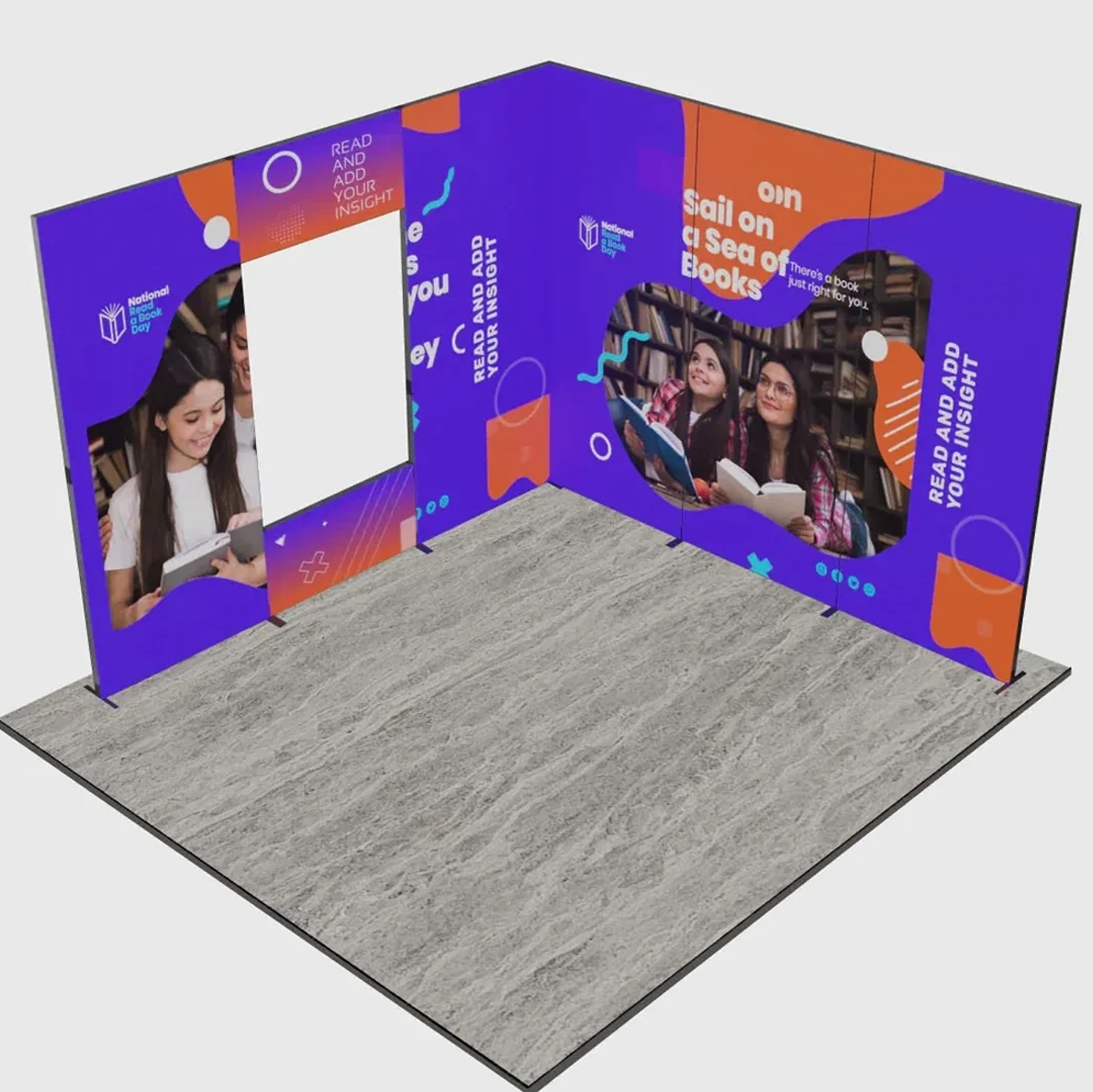 3m Folding SEG Backwall Kit with Short Side Returns