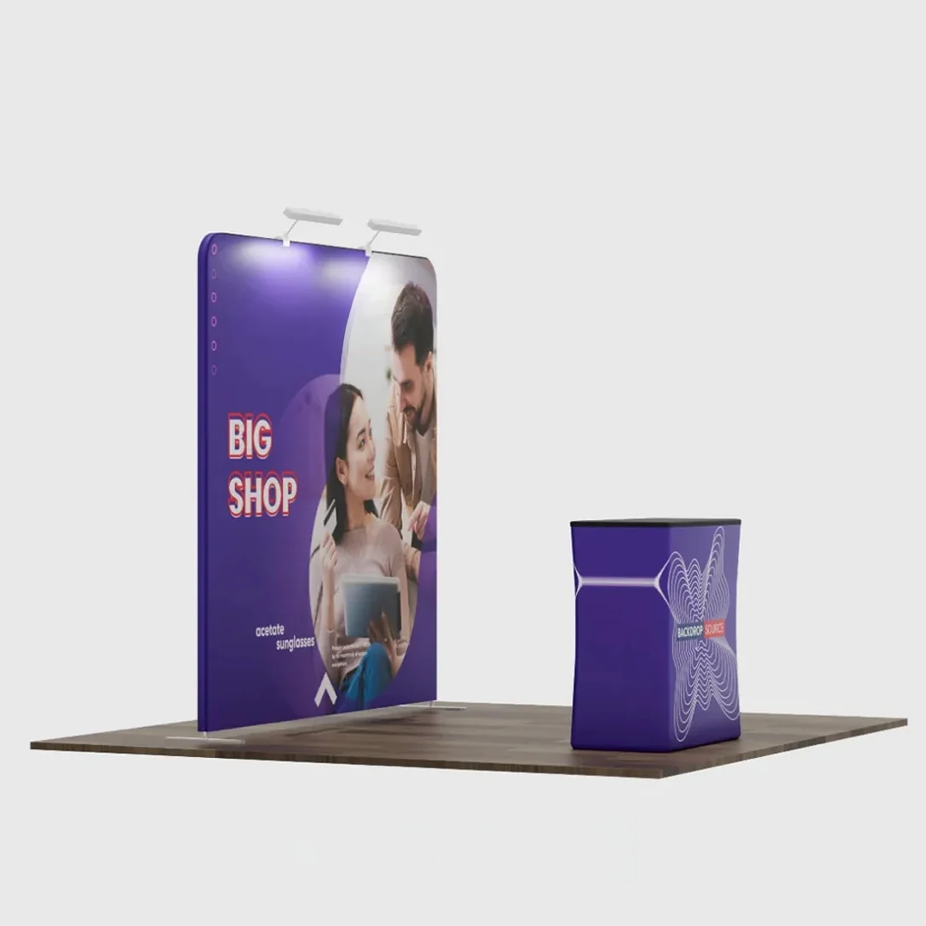 3x3m Straight Exhibit Pro 3-in-1 Display Kit with Hard Podium Case