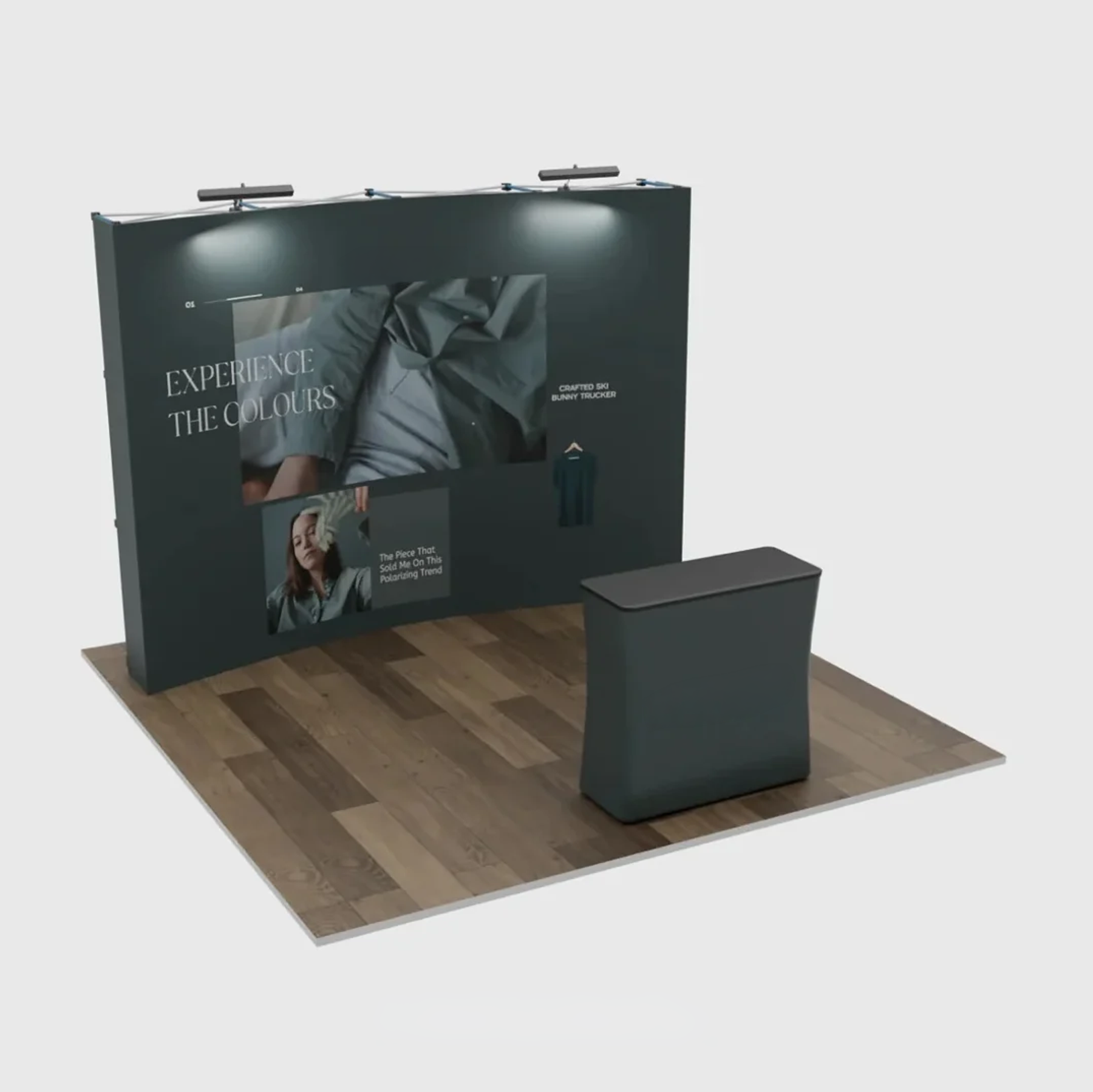 3x3m Curved Popup Exhibit Pro 3-in-1 Display Kit with Illume Lights