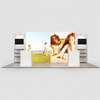 3x6m Backlit SEG Booth Kit with 4m Lightbox & TV Shelf Stands