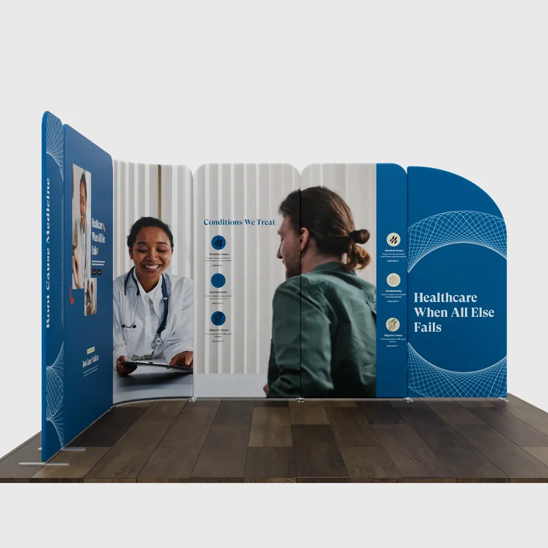 5x4m Magnetic Fabric Booth Wall with Modular Panels