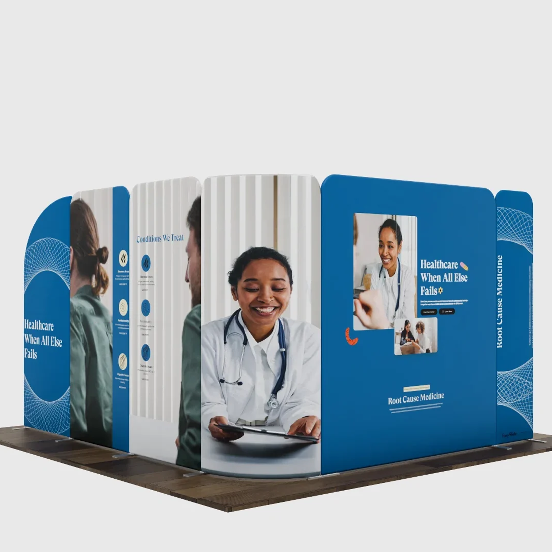 5x4m Magnetic Fabric Booth Wall with Modular Panels