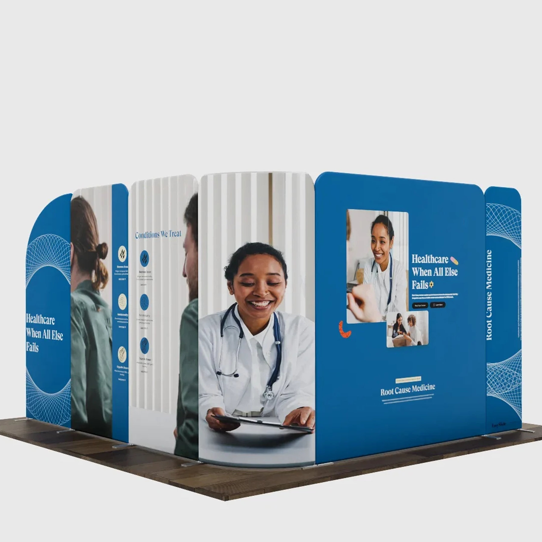 3x3m Magnetic Fabric Booth Wall with Modular Panels