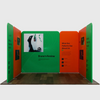 3x3m Magnetic Fabric Booth Wall with 6 Straight Panels