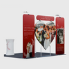3x3m Booth Kit with Heart-Shape Backdrop & 2 Oval Counters