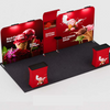 3x6m Booth Kit with 6m Backwall, Waterfall TV Shelves & Counters