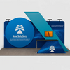 6x3m Booth Kit with 6m Backwall, Circular Display & TV Arch