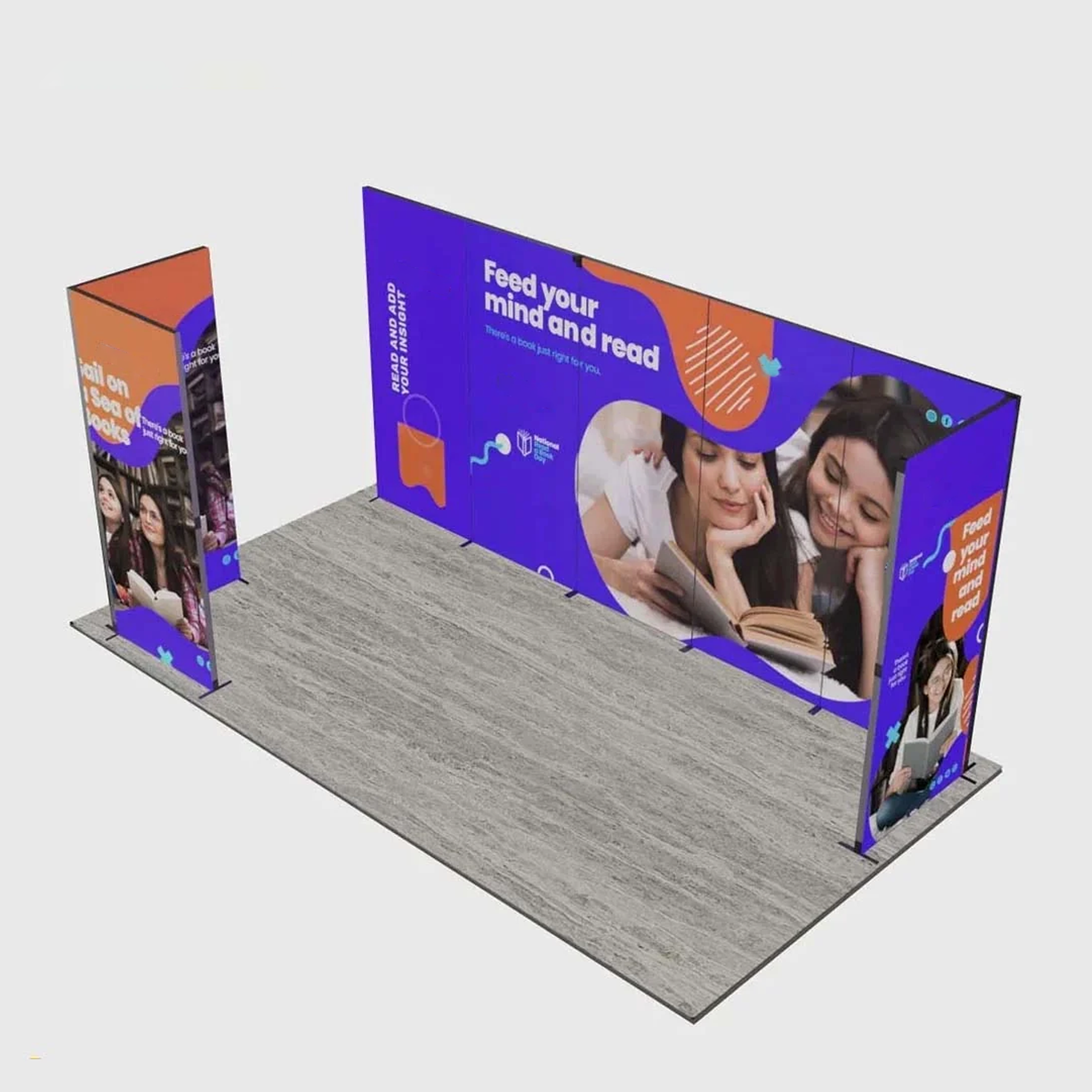 6m Folding SEG Booth Kit with L-Shape Return Walls
