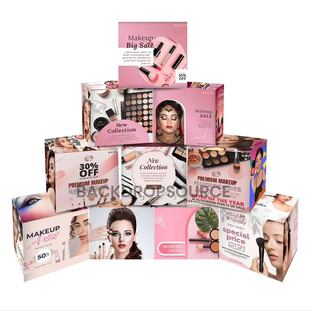 10 Sets of Stretch Fabric Displays for Product Showcase